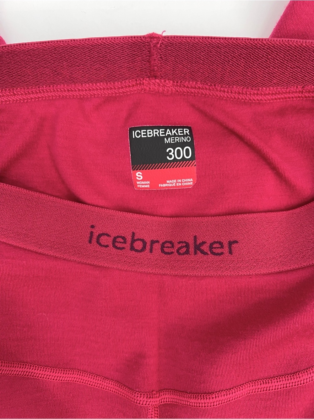 Icebreaker Merino 300 Base Layer Leggings Pants Pink Fuchsia S - Picture 5 of 6